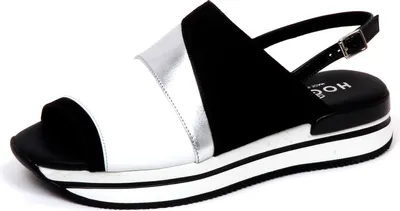 Produktbild von F2566 Damen schwarz/silber HOGAN H257 Keilschuhe Schuh Frau
