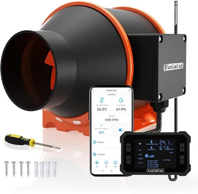 Productafbeelding van Kanaalventilator 100 mm app-gestuurd met energiezuinige EC-motor voor binnenklimaat