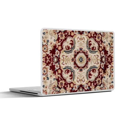 Produktbild von MuchoWow® Laptop Aufkleber Sticker Cover Muster - Teppich - Rot - Braun 32.5x23.5 cm - Sticker für Laptop - Selbstklebend