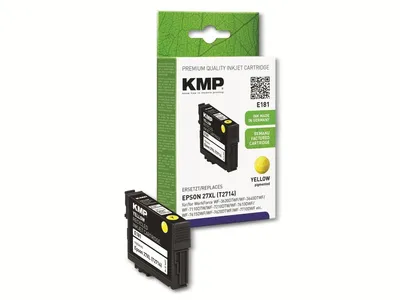 Produktbild von KMP E181, Gelb, Tinte auf Pigmentbasis, 18 ml, 11 ml, 1100 Seiten