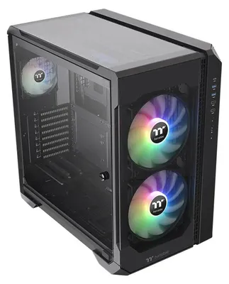 Produktbild von Thermaltake View 51 TG ARGB, Midi Tower, PC, Schwarz, ATX, EATX, micro ATX, Mini-ITX, Stahl, Gaming