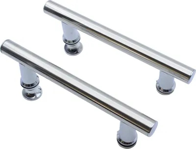 Produktbild von Duschtürgriff 2er Set Edelstahl Duschtürgriff Glas-Kunststoff-Türgriff 145mm