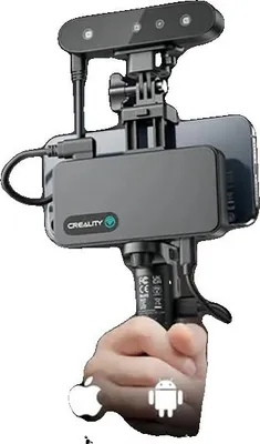 Obrázek produktu pro 3D skener, přesnost 0,1 mm, velikost skenování 50–2000 mm, bezdrátové připojení WiFi 6, výdrž baterie 2,5 hodiny