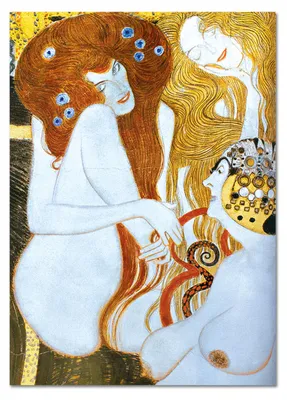 Produktbild von Giallobus - Lust, Schamlosigkeit, Unmäßigkeit - Gustav Klimt - 50L x 70W cm - Bild - Acrylglas