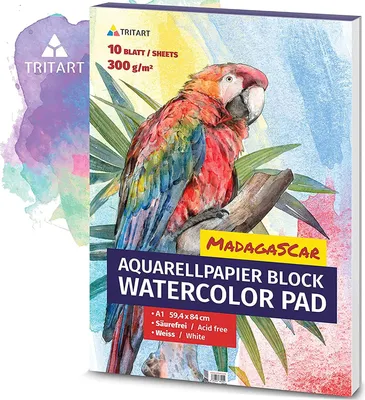 Obrázek produktu pro Akvarelový papír Tritart A3 (1 blok s vodním štětcem a tužkou)