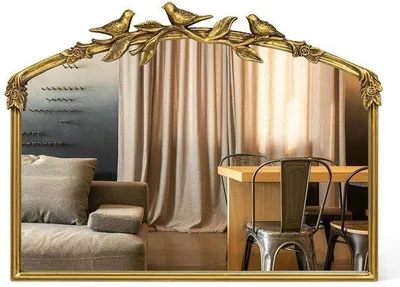 Image de Miroir ancien - Élégant style baroque - Pièce unique - Couleur dorée