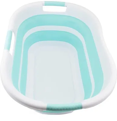 Productafbeelding van Ibenzoa® Ruimtebesparende, inklapbare wasmand en organizer, 60x45x28 cm (ingeklapt 7,8 cm), TPE/PP, BPA-vrij, met draaghandgrepen – Huis & Auto