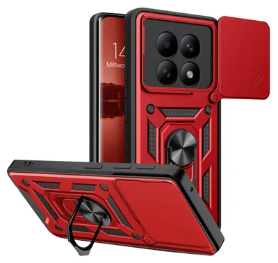 Produktbild von Armor Handyhülle für Xiaomi Redmi Note 15 / 15 5G Kameraschutz Handy Panzer Case Cover Schutzhülle Outdoor Farbe: Rot