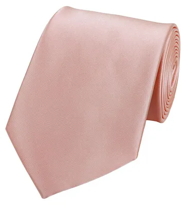 Produktbild von Fabio Farini - 1 Stück einfarbige Herren Schlips - Unicolor Krawatte in 6cm oder 8cm Breite Breit (8cm), Lachsrosa perfekt als Geschenk