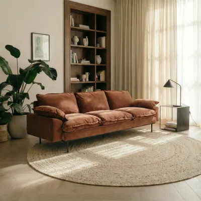 Productafbeelding van Rond wollen Mrcarpet tapijt, labyrint patroon, beige/ivoor, gemêleerd, diameter 240 cm ( )