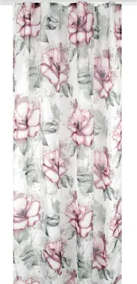 Produktbild von Gardine Voile mit Kräuselband, Universalband Dekoschal (Flower) in der Größe: 140x245cm