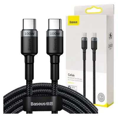 Produktbild von Cafule Nylon Kabel USB-C Power Delivery 2.0 Kabel 100W 20V 5A 2m grau
