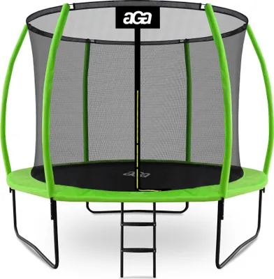 Produktbild von Aga SPORT EXCLUSIVE Trampolin, Kindertrampolin, Gartentrampolin mit Sicherheitsnetz 305 cm Hellgrün + Schutznetz + Leiter