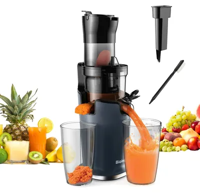 Produktbild von Slow Juicer - SJ-017 - 200 W - Kaltpressung - Masticating-Entsaftung - 78 mm große Einfüllöffnung - Ganze Früchte und Gemüse