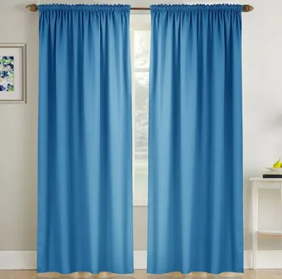 Produktbild von Matte Vorhänge 145x250 cm AUF BAND Gardine Band -Blau (der preis ist für ein stück)