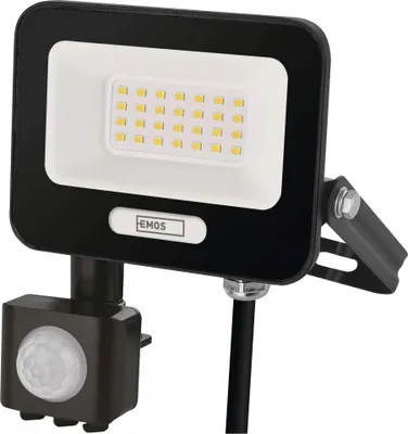 LED reflektor GLARO s pohybovým čidlem, 20 W, černý, IP54, 2000 lm, neutrální bílá