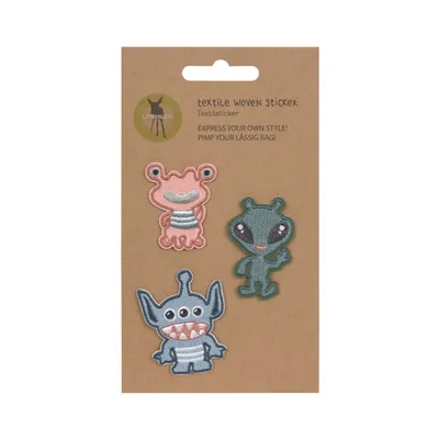 Produktbild von Lässig Monster Textil Sticker 3tlg.