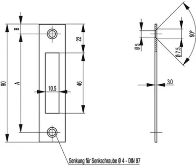 Immagine prodotto di Frontale piatto S412 VA ktg.faceplate-W.20mm BKS