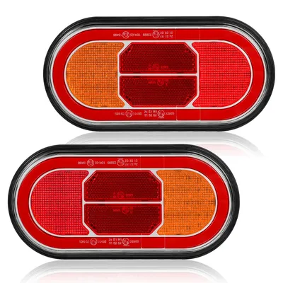 Productafbeelding van 12/24V LED-achterlichten voor aanhangwagens, 2 stuks rempositieverlichting, dynamische richtingaanwijzer