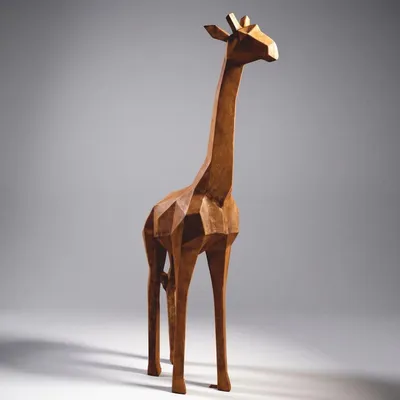 Produktbild von Casa Padrino Garten Deko Skulptur Giraffe Rost H. 200 cm - Abstrakte Garten Deko Figur - Abstrakte Garten Skulpturen