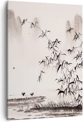 Produktbild von Bild auf Leinwand - Leinwandbild - Einteilig - Bambus schwarz China - 50x70cm - Wand Bild - Wanddeko - Wandbilder - Leinwanddruck - Wanddekoration - Leinwand bilder - Wandbild - PA50x70-3116