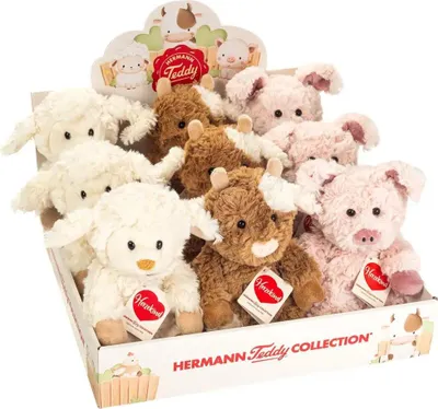 Produktbild von Teddy-Hermann Teddy Hermann Bauernhoftiere  20 cm, 3-fach sortiert