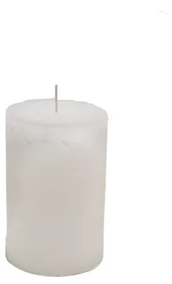 Obrázek produktu pro Svíčka značky Stumpenkerze, průměr 10 cm, výška 15 cm, bílá barva, doba hoření cca 120 hodin.