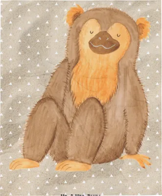 Produktbild von Mr. & Mrs. Panda Kinderdecke Affe - Sandig - Geschenk, Schmusedecke, Schlummerdecke, Fleecedecke, Selbstachtung, Selbstliebe, Babydecke, Afrika, Plaid, Motivation, Liebe