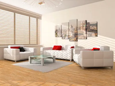 Produktbild von Akustikbild Stadt 200x100 cm Bilder Akustikschaum Hochleistungsschallabsorber Schallschutz Leinwand 5 tlg Wandbild Raumakustik Schalldämmung 030220-5
