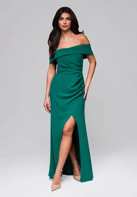 Immagine prodotto di Abito da sera ombre con scollo a barchetta  verde L