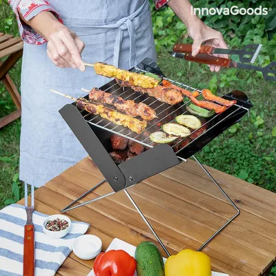 Immagine prodotto di Mini Barbecue a Carbone Pieghevole Portatile Foldecue InnovaGoods