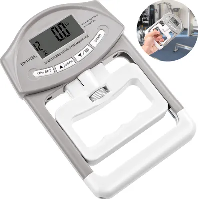 Produktbild von Digitaler Hand-Kraftmesser, einstellbarer Griff Dynamometer Fitness Griffring Fitness Tester Digitaler Hand Dynamometer Griffstärkemessgerät Automatische Erfassung der Handgriffleistung