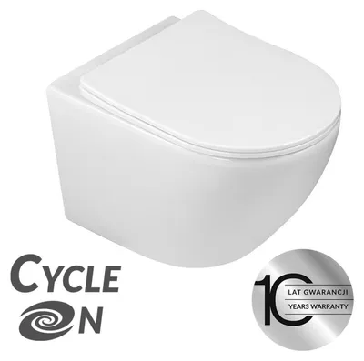 Obrázok produktu pre Laveo DESNA CYCLEON závesná WC misa bez oplachového kruhu s doskou VMD_609S