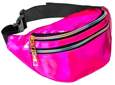 Produktbild von Gürteltasche Holo Pink – Holografische Bauchtasche