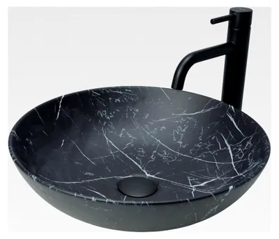 Produktbild von Aufsatzwaschbecken Matt Modern ohne Hahnloch - Oval für Badezimmer und Gäste-WC