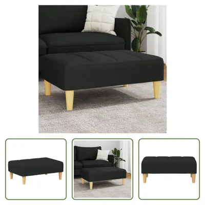Obrázek produktu pro The Living Store Podnožka černá 77x55x31 cm Látka