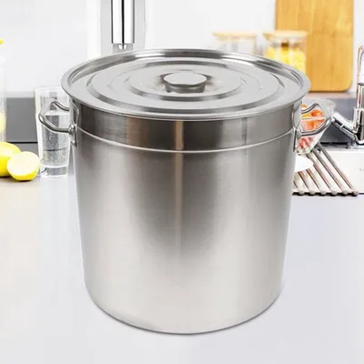 Imagen del producto de Olla grande – capacidad de 70 litros – acero inoxidable – color plateado – ideal para catering y eventos