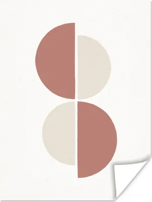 Produktbild von MuchoWow® Poster Minimalismus - Abstrakt - Pastell 90x120 cm - Wohnzimmer