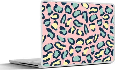 Produktbild von MuchoWow® Laptop Aufkleber Sticker Cover Leopard - Pastell - Tiere - Muster 30x22 cm - Laptop-Sticker