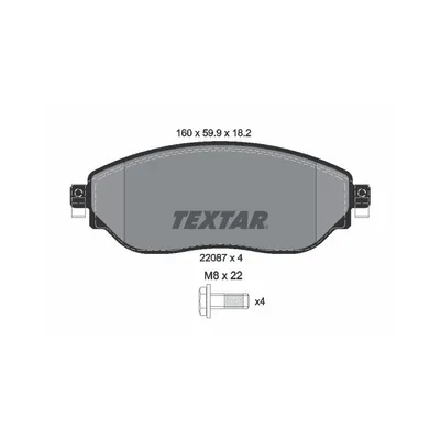 Produktbild von Textar Bremsbeläge vorne für Fiat Talento Nissan Opel Vivaro Renault Trafic