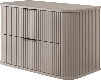 Produktbild von Badezimmerschrank, Kaschmir, 80,4 x 51,7 x 41,5 cm, Schwarze Griffe