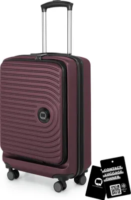 Produktbild von HAUPTSTADTKOFFER Mitte - Bordgepäck Rollkoffer + Digitaler Kofferanhänger, 55x40x20 cm Handgepäck mit Laptop-Fach, Business-Trolley erweiterbar, TSA,Burgund