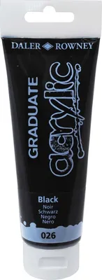 Zdjęcie produktu dla Daler Rowney Graduate Farba akrylowa Black 120 ml 1 szt.