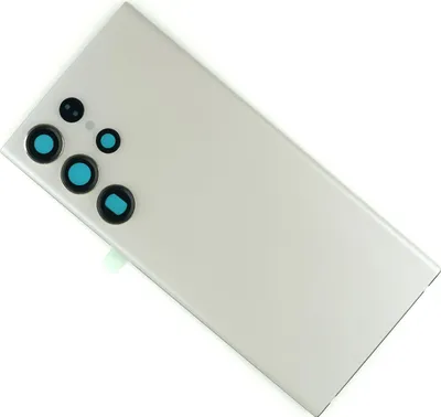 Produktbild von Gehäuse Rückseite für Samsung Galaxy S23 Ultra Backcover Akkudeckel hinten Kameraglas Abdeckung, Weiß