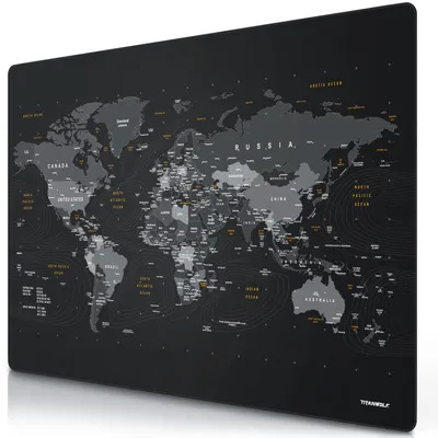 Zdjęcie produktu dla Titanwolf Gaming Mousepad, XXXL Speed Mousepad 1200 x 600 mm, szybkość i precyzja, mapa świata w języku angielskim