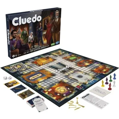 Produktbild von Hasbro Clue Brettspiel klassisch Französisch - Gesellschaftsspiel Cluedo