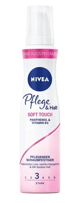 Produktbild von NIVEA Pflege & Halt Soft Touch, Haarschaum, Frauen, 150 ml, Alle Haare, Befestigung, Alle Farben