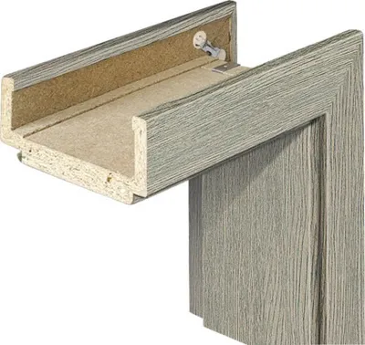 Produktbild von Pertura Komplettzarge CPL Masera Hellgrau 198,5x86,0x20 cm rechts