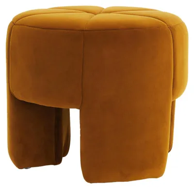 Immagine prodotto di Pouf in velluto BATOEMI di Light & Living in giallo ocra – Ø51x45 cm