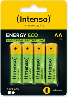Image de Intenso Batteries Rechargeables Eco AA HR6 2100mAh 4er Blister